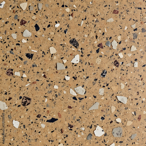 Background of granite. Texture of granite stone. Pattern of roughened surface. Texture of brown stone or rock with minerals photo