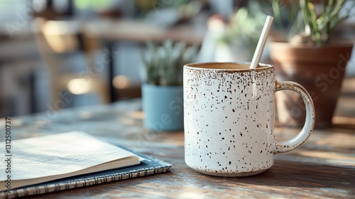 Cross-Cultural Workspaces – Shared Moments Over Textured Ceramic Coffee Cups photo