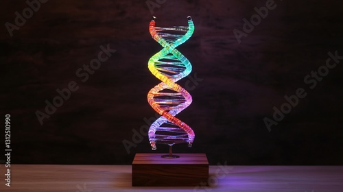 Glowing DNA Helix Science Award Image