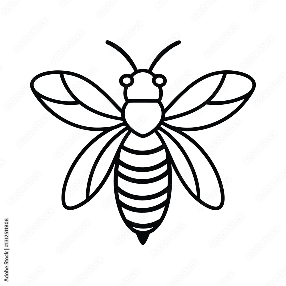 Fototapeta premium vector illustration of a honey bee