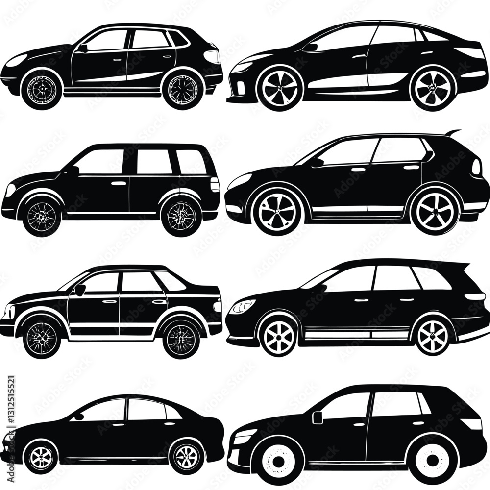 Car Illustrations,
Vehicle Silhouettes,
Black and White Cars. Car Illustrations,
Vehicle Silhouettes,
Black and White Cars.