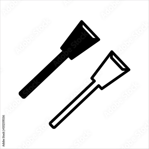 Crossed shovel and pickaxe linear icon. Mining. Thin line illustration. Contour symbol. Pick axe and dig. Vector isolated outline drawing. Editable stroken