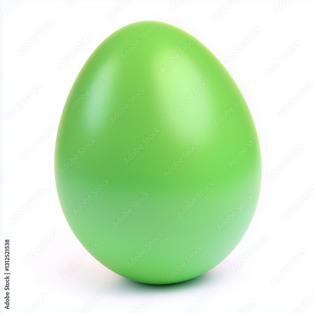 simple green easter egg isolated on white background simple green easter egg isolated on white background