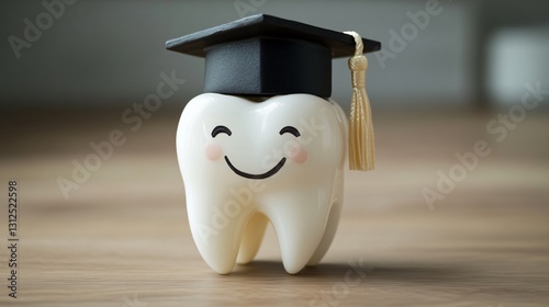 Smiling Tooth with Graduation Cap | Dentistry
