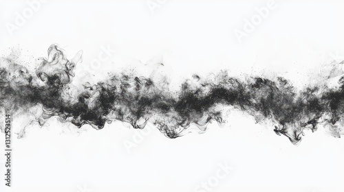 Abstract Smoke Flowing Across Plain Background