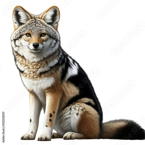 jackal isolated on white background