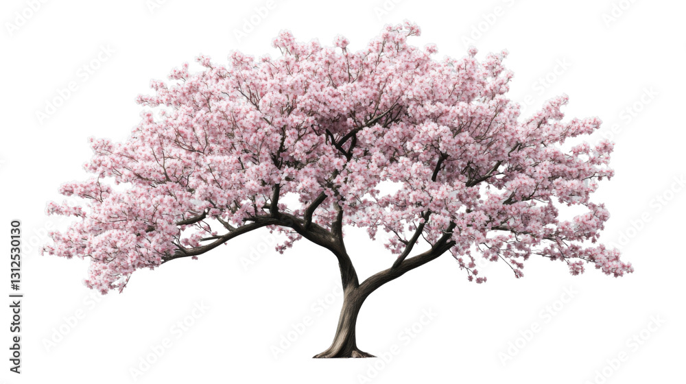 Blooming cherry blossom tree isolated on transparent background Blooming cherry blossom tree isolated on transparent background