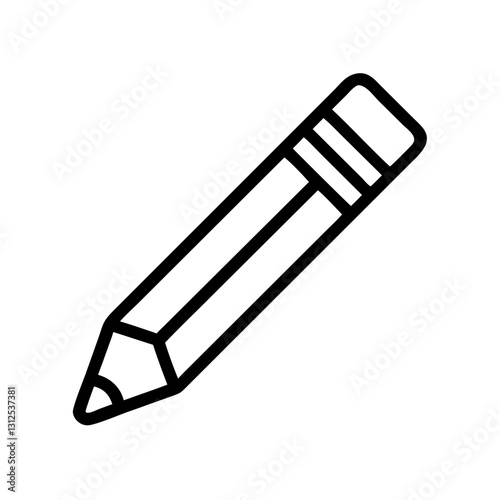 Pencil icon drawing concept, creativity in art expression