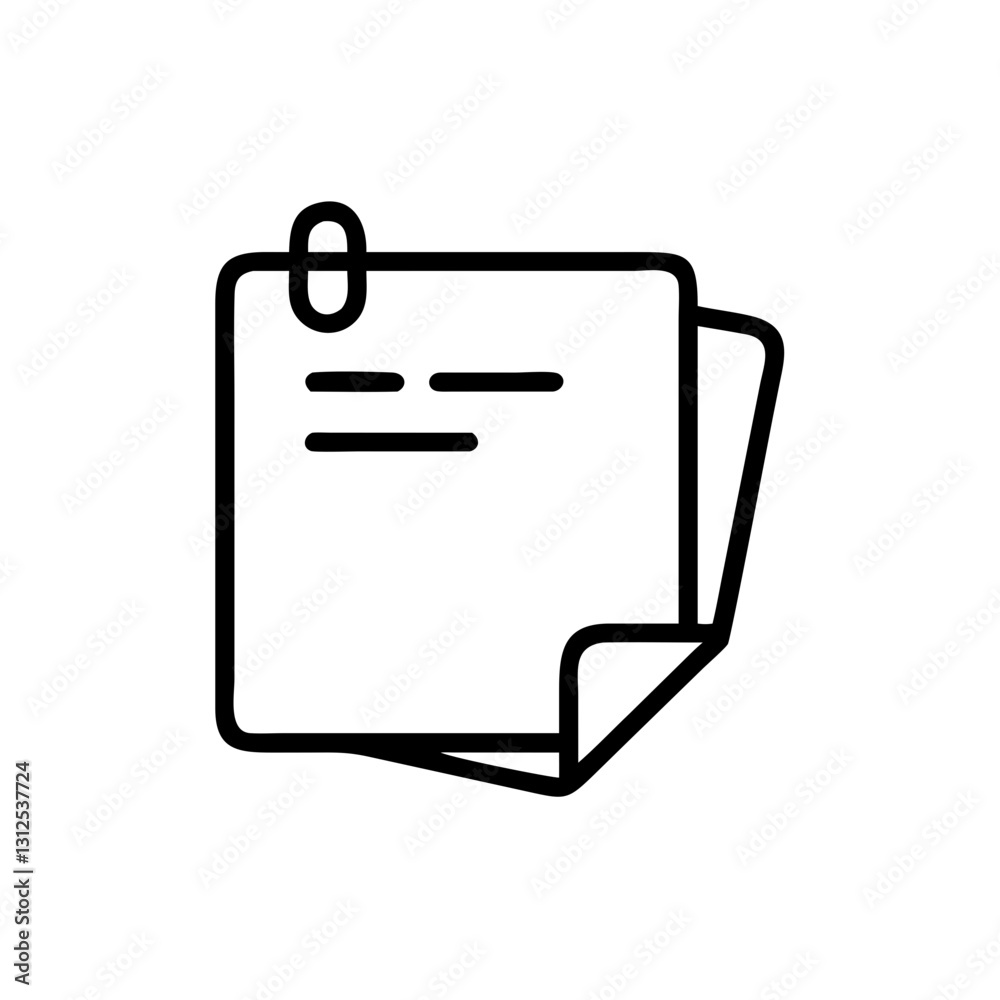 Sticky notes icon for organization, productivity concept Sticky notes icon for organization, productivity concept
