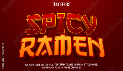 Spicy Ramen 3d editable text effect style