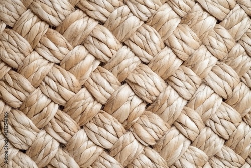 Detailed Close-Up of Braided Jute, showcasing a textural, intertwined Pattern
