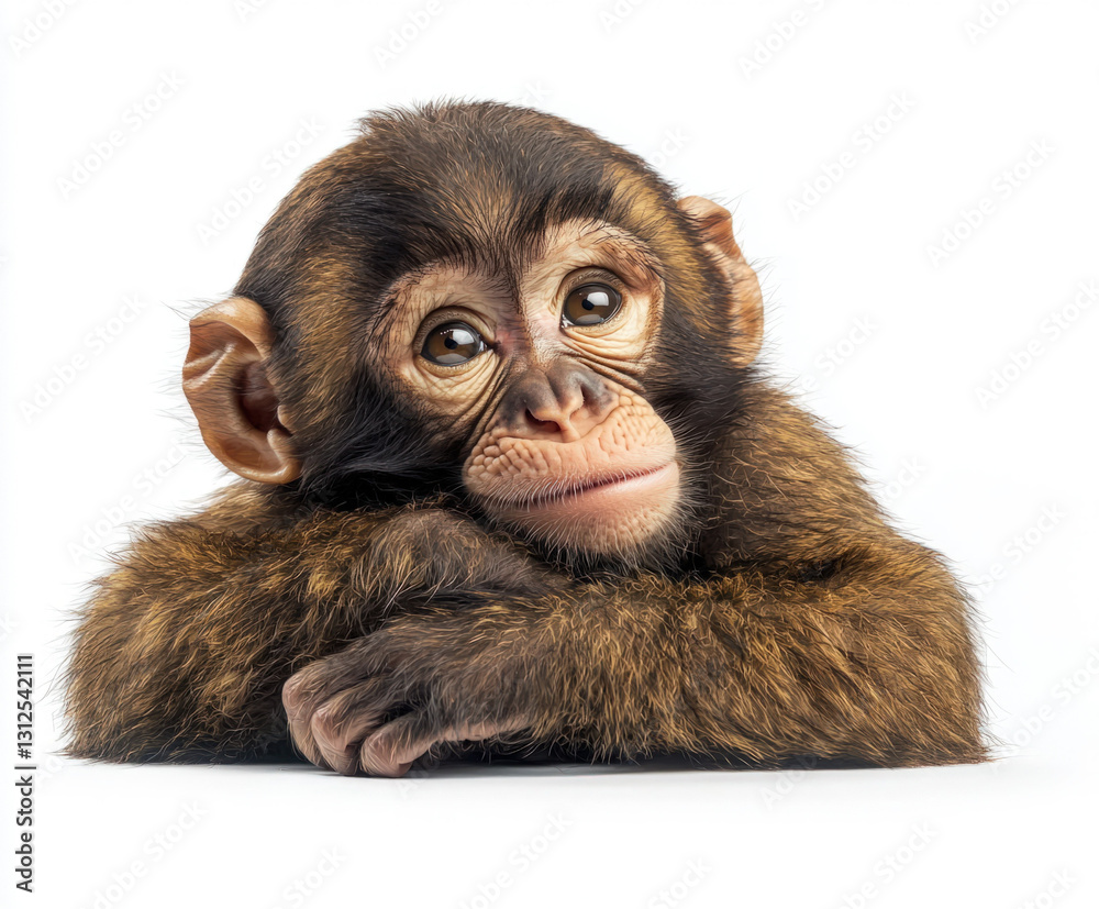 Naklejka premium monkey isolated