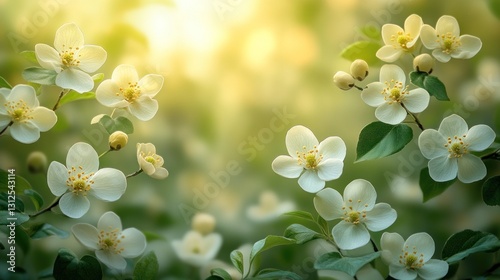 Serene Springtime Blossoms: A Delicate Dance of Light and Petals