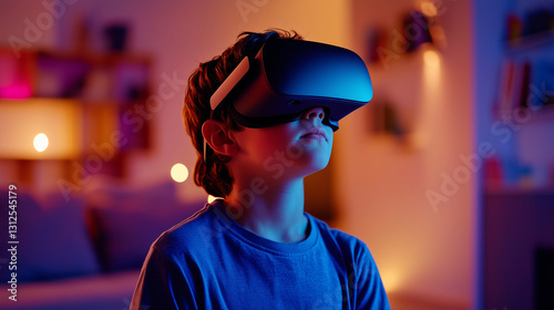 Innovative Homeschool Setup with VR Technology for Young Learners photo