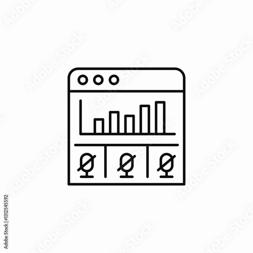 data web presentation icon sign vector