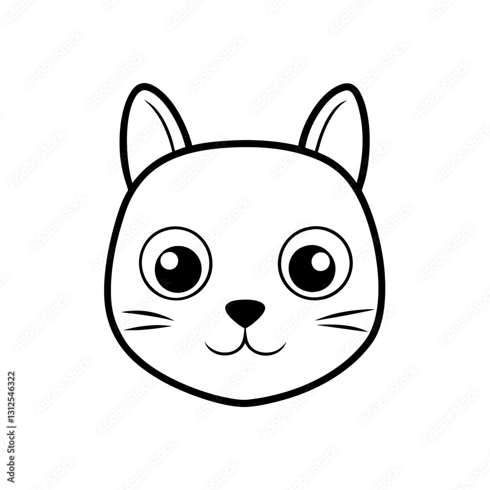 Fototapeta premium cat head vector