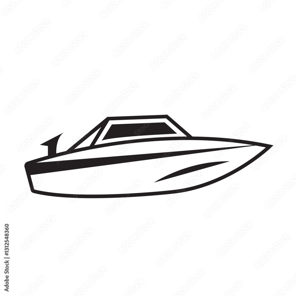 Boat silhouettes vector, boat icon on white background. Boat silhouettes vector, boat icon on white background.