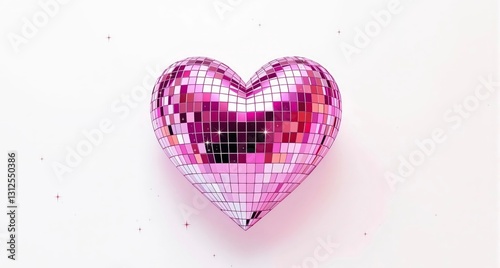 Pink heart disco ball 