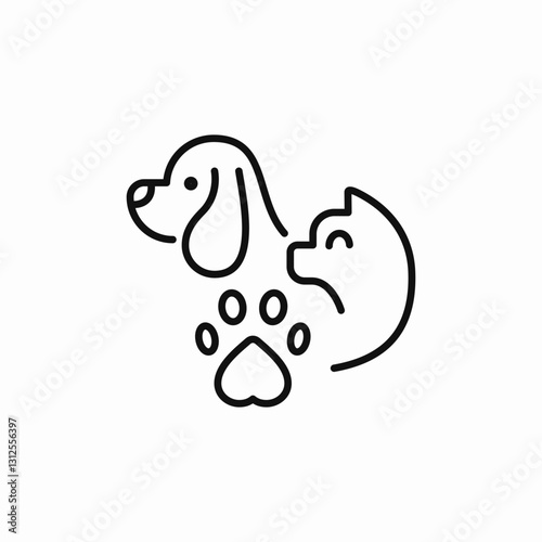 pet vet clinic icon sign vector