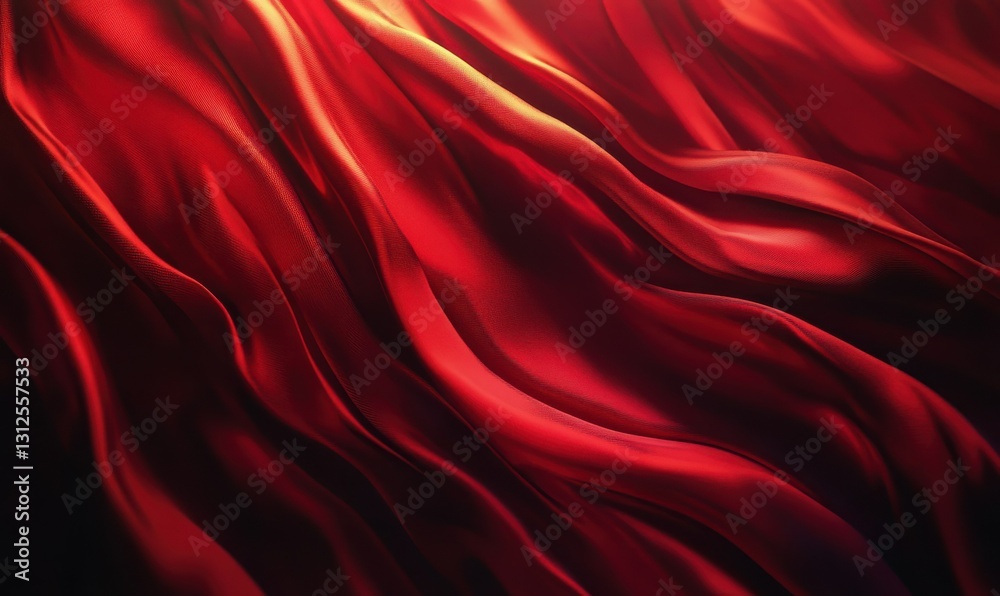 Luxurious red curtain with flowing folds illuminated by soft golden light, creating a dramatic and elegant theater-like setting, rich textures and depth, Luxurious red curtain with flowing folds illuminated by soft golden light, creating a dramatic and elegant theater-like setting, rich textures and depth,