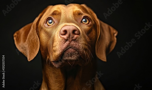 Wallpaper Mural Portrait of a Brown Dog with Curious Eyes Torontodigital.ca