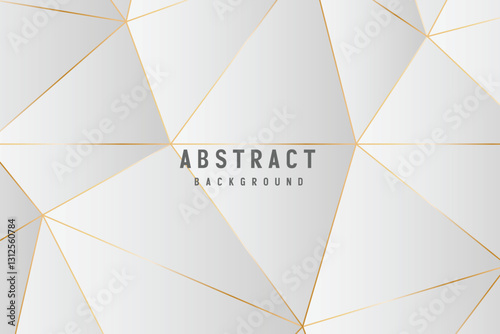 Gold lines geometric white background design