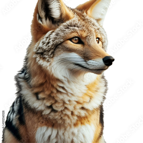 jackal isolated on white background