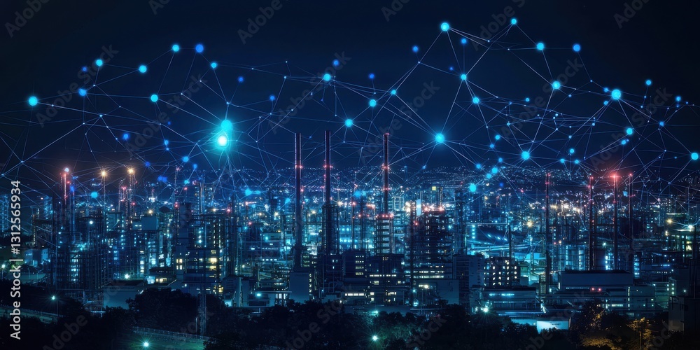 Fototapeta premium Optimizing iot applications through customizable network slicing in smart environments