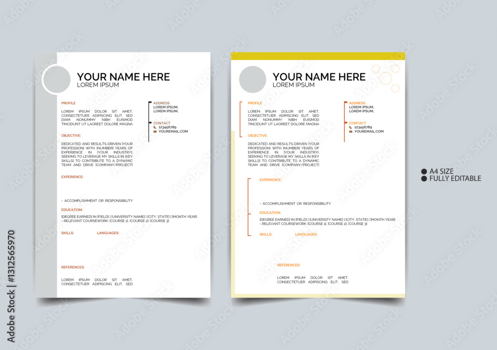 Clean Resume Layout Template Clean Resume Layout Template