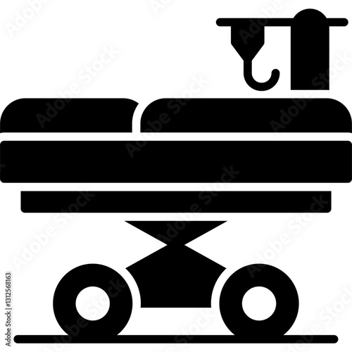 Medical Stretcher Icon Vector Element