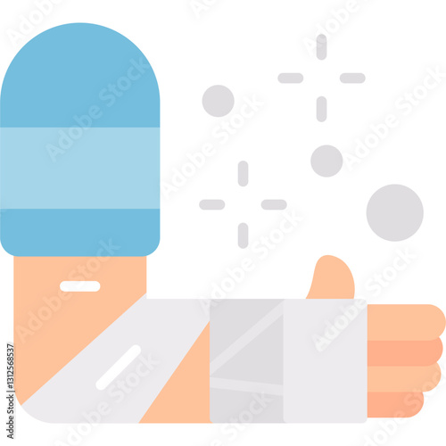 Plastered Arm Icon Vector Element