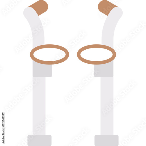 Crutches Icon Vector Element