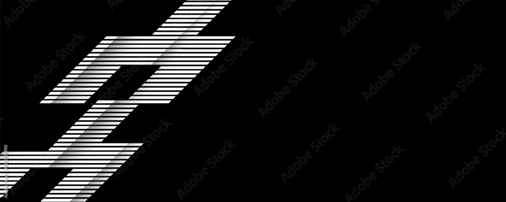 Smooth vector transition from black to white with straight broken lines. Modern vector background for transition from one image to another Smooth vector transition from black to white with straight broken lines. Modern vector background for transition from one image to another