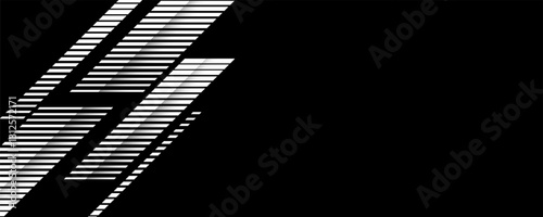 Smooth vector transition from black to white. Abstract broken stripes. For wall design, interior, polygraph, clothing, web. Striped pattern, Trendy vector. eps 10
