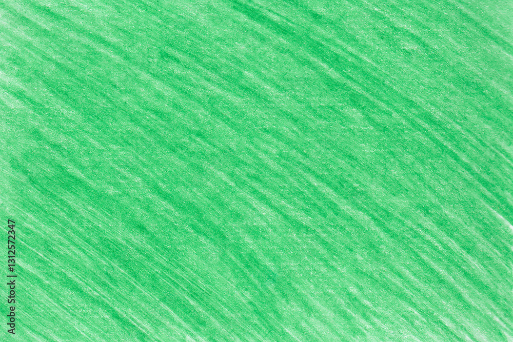 Green pencil hatched texture. Background colored with green pencil.