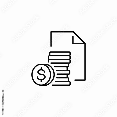 bank document icon sign vector
