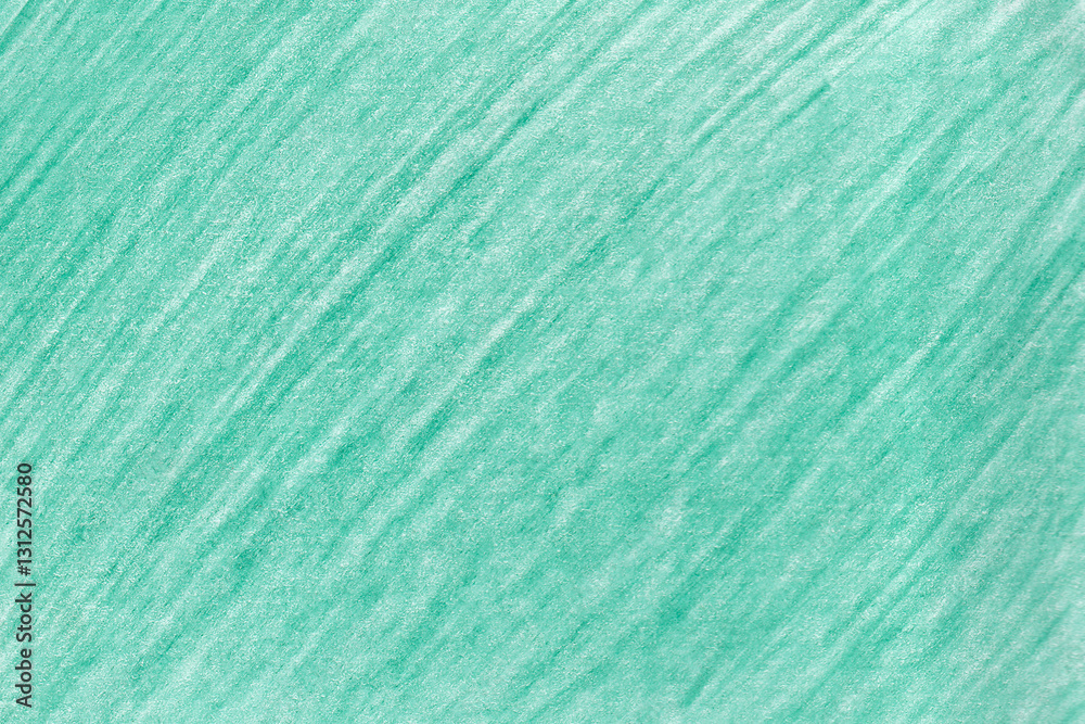 Green pencil hatched texture. Background colored with green pencil.