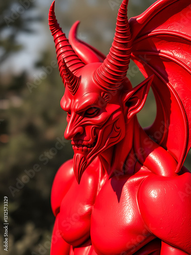 red devil with horns
