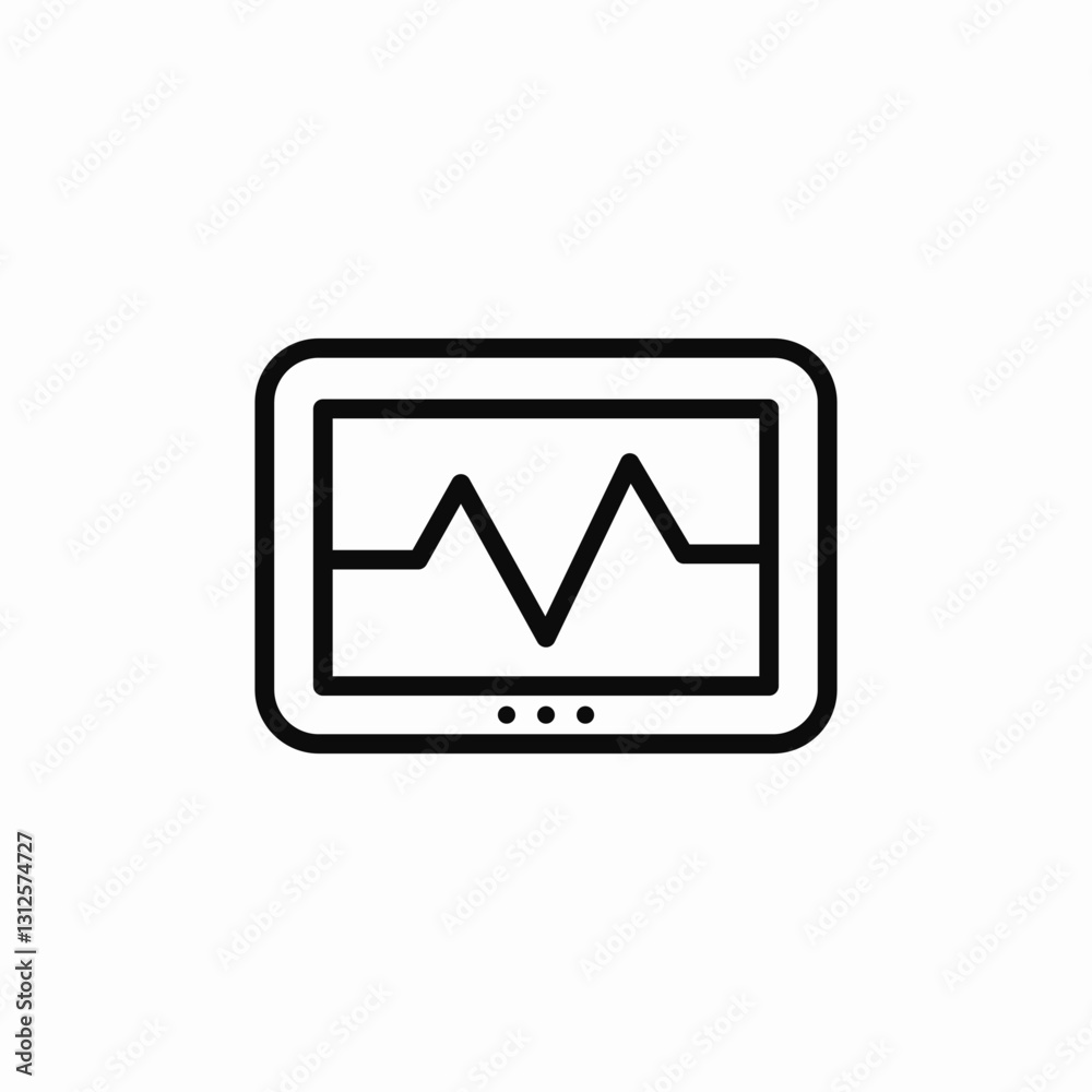 heart monitor icon sign vector heart monitor icon sign vector