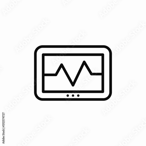 heart monitor icon sign vector