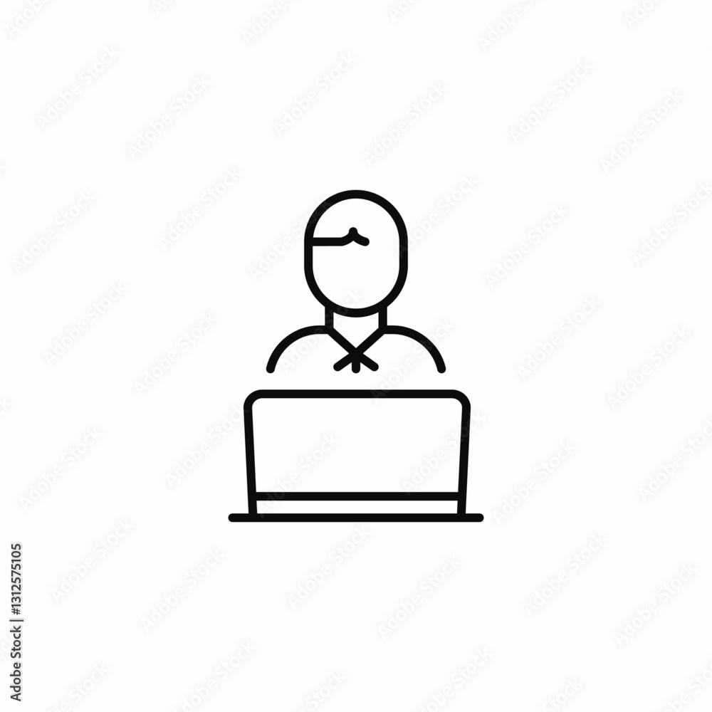 laptop device use icon sign vector laptop device use icon sign vector