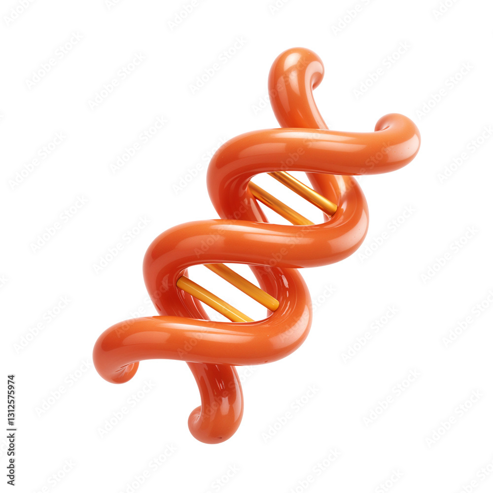 Fototapeta premium DNA Helix Sculpture Symbolizing Science and Life