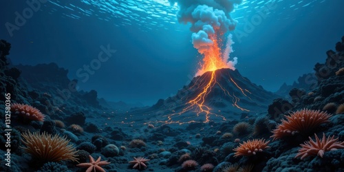 Underwater Volcano Eruption