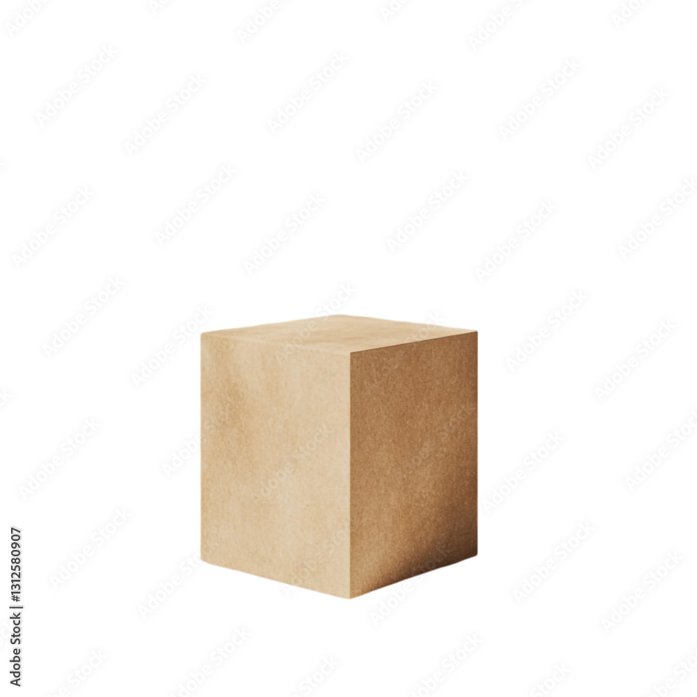 A simple brown cube a minimalist display stand a neutral backdrop A simple brown cube a minimalist display stand a neutral backdrop
