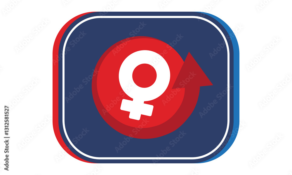 Female symbol. Women's Day. Women's History Month. Equality and women's rights. Girl power in the world. Poster, postcard, banner. Vector illustration Female symbol. Women's Day. Women's History Month. Equality and women's rights. Girl power in the world. Poster, postcard, banner. Vector illustration