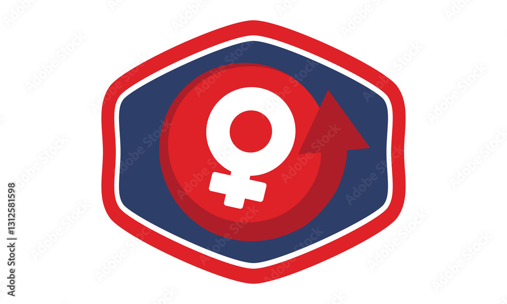 Female symbol. Women's Day. Women's History Month. Equality and women's rights. Girl power in the world. Poster, postcard, banner. Vector illustration Female symbol. Women's Day. Women's History Month. Equality and women's rights. Girl power in the world. Poster, postcard, banner. Vector illustration
