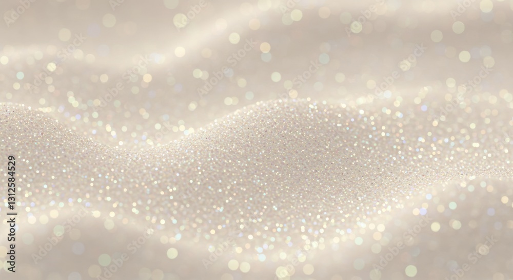 Wavy surface of iridescent granular material with a soft, out-of-focus background featuring colorful bokeh Wavy surface of iridescent granular material with a soft, out-of-focus background featuring colorful bokeh