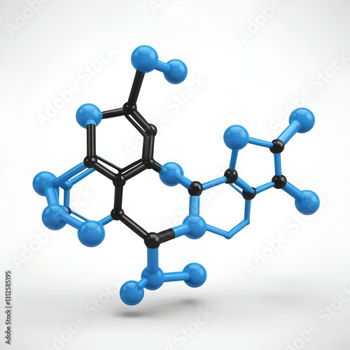 3D image of Hydroxybutyric acid skeletal formula - molecular chemical structure of 3-Hydroxybutanoic acid isolated on white background