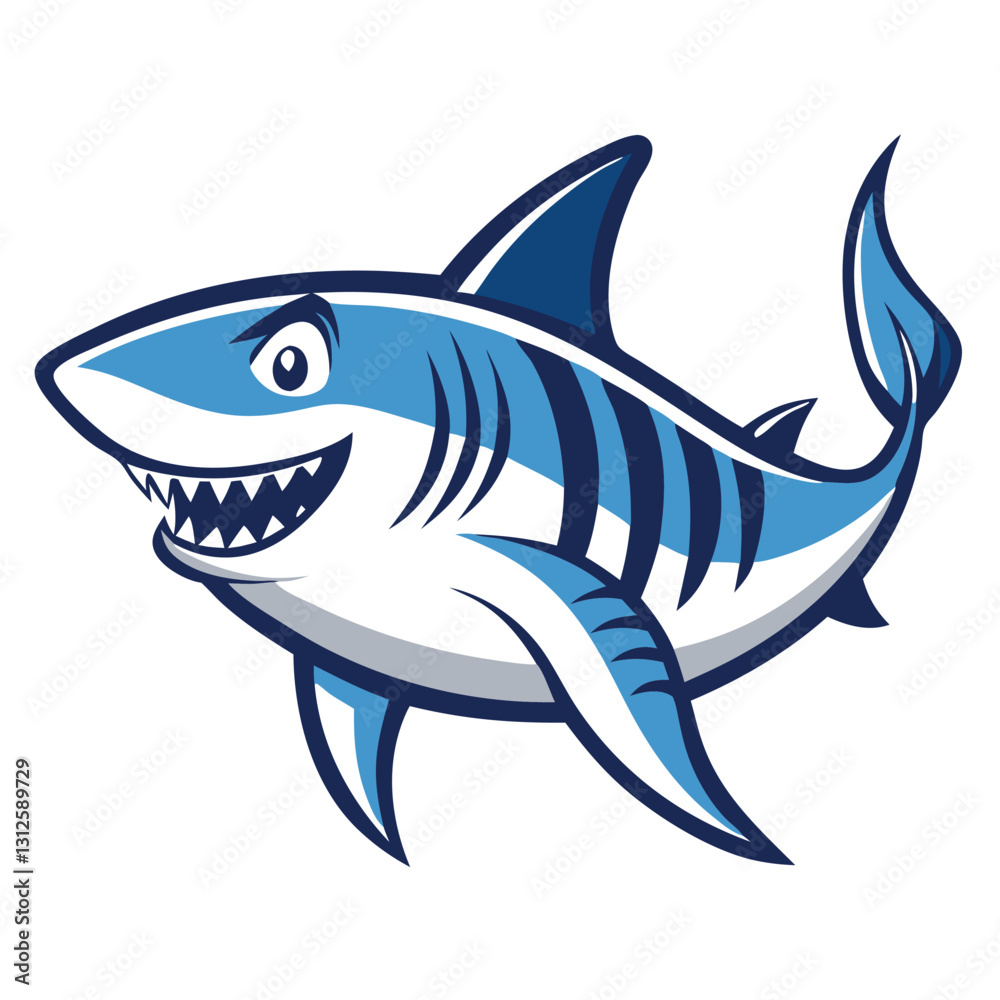 Fototapeta premium vector illustration of a shark