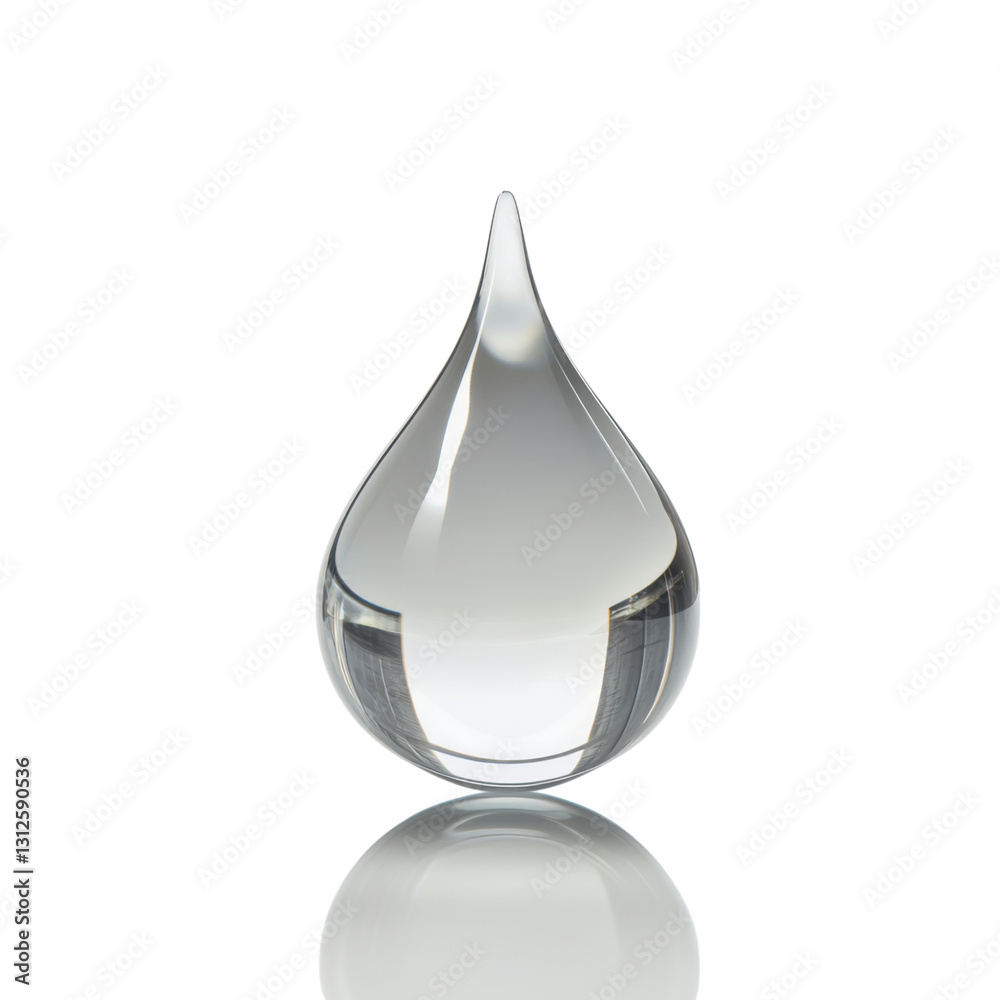 Delicate Water Drop Sculpture . Transparent background PNG Delicate Water Drop Sculpture . Transparent background PNG